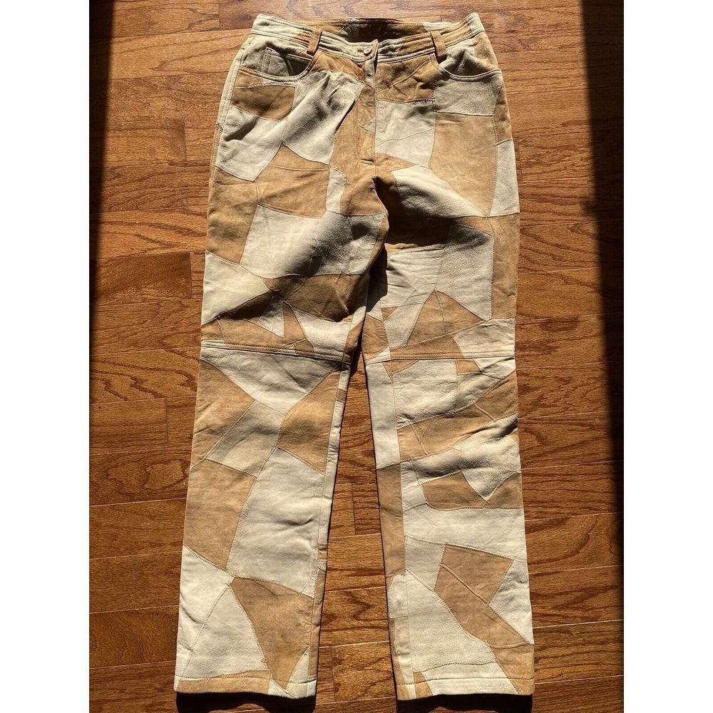 Together 100% Goat Suede Patchwork Pants Size 10‎